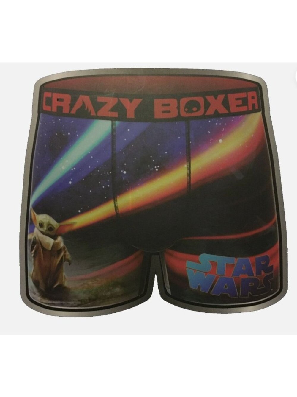 Star Wars Mandalorian Crazy Boxer Briefs Baby Yoda Print Size S(28-30)